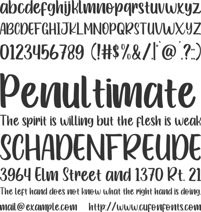 Green London font preview