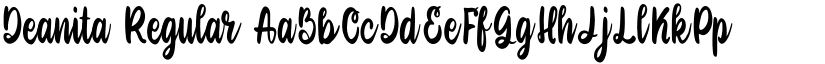 Deanita Regular font