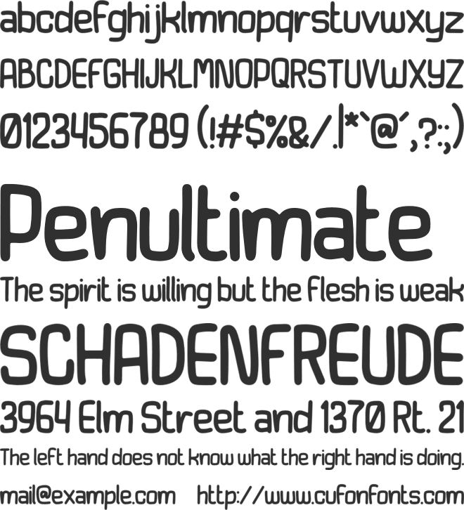 Thousand Sunny font preview