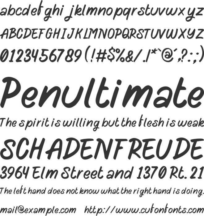 Story Lovers font preview