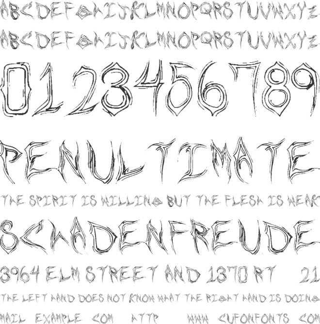 Shards font preview