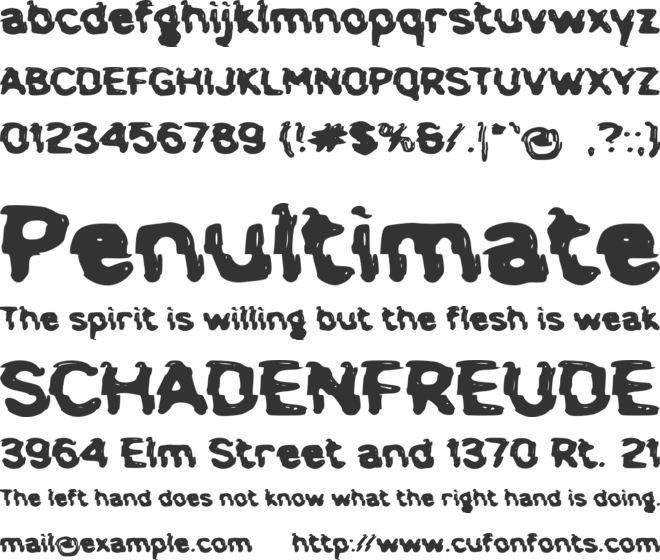 d Dilema font preview