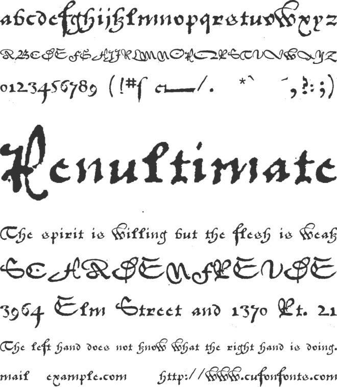 1742 Frenchcivilite font preview