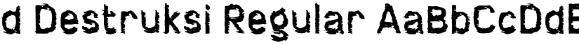 d Destruksi Regular font