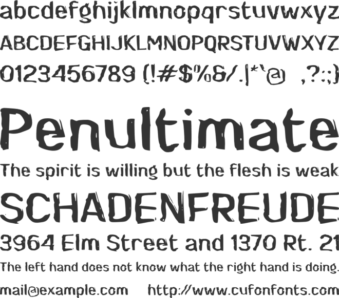 d Demikian font preview