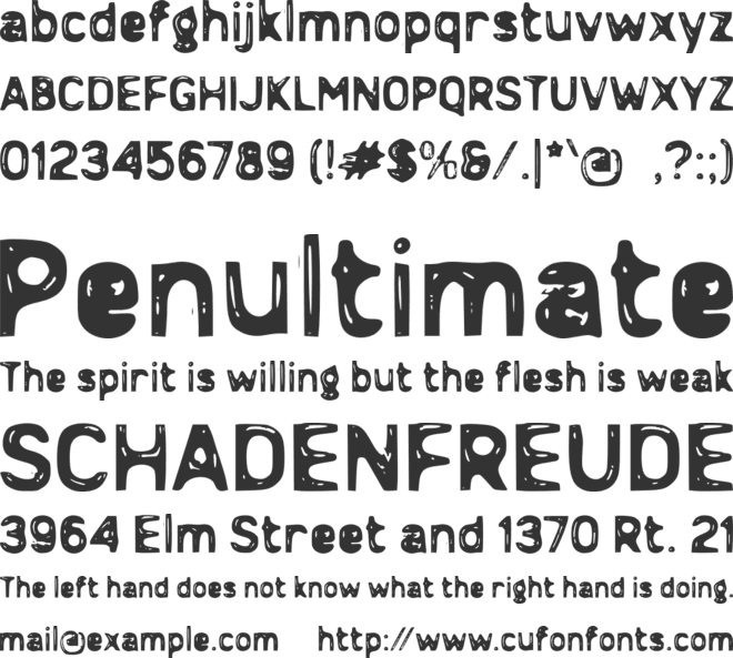 d Dadine font preview