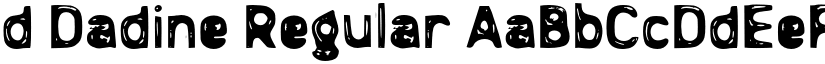 d Dadine Regular font