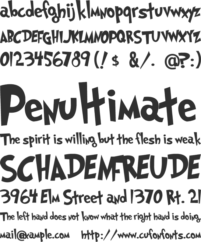 Grinched font preview