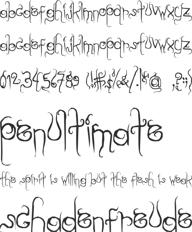 Dilate font preview