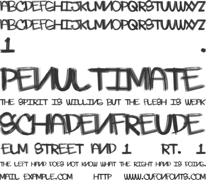 Skratchie font preview