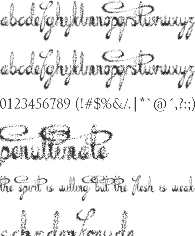 Decayed in Sixty Seconds font preview