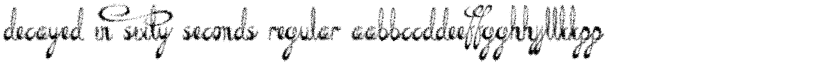 Decayed in Sixty Seconds Regular font