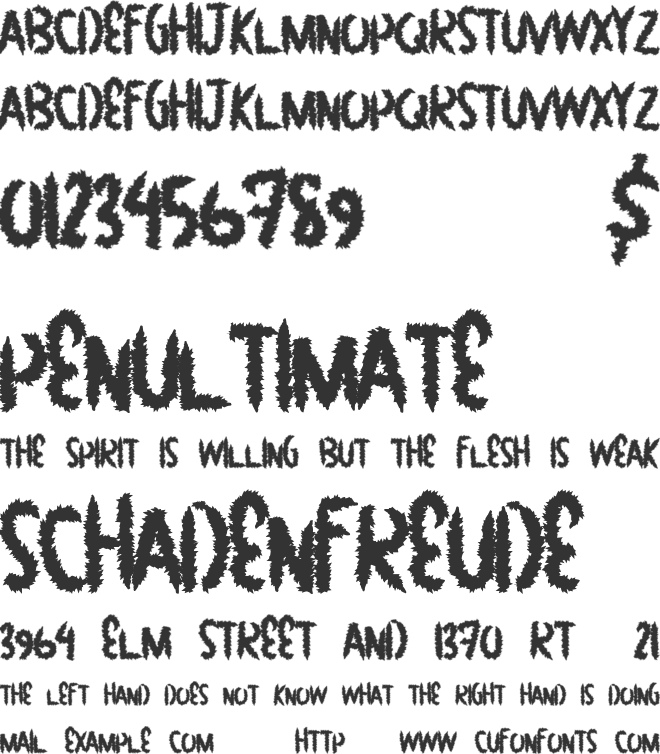 GreatBush font preview