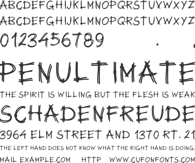 PWSurvival font preview