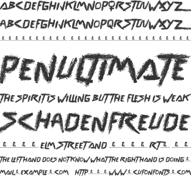 Renegades font preview