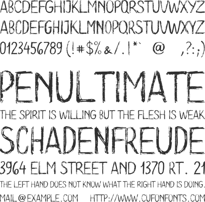 Long Clam Demo Version font preview