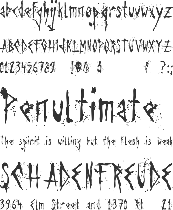 Agresivefont font preview