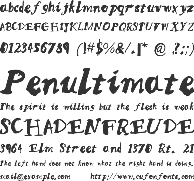 MQSSketchy font preview