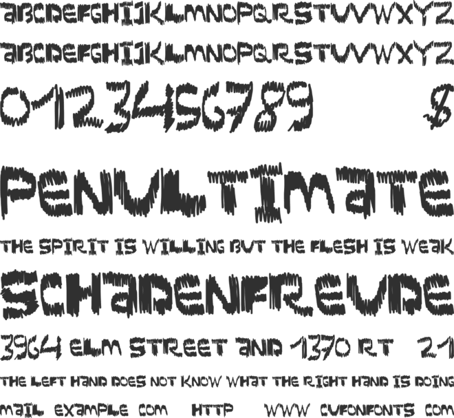 ScratchTimes font preview