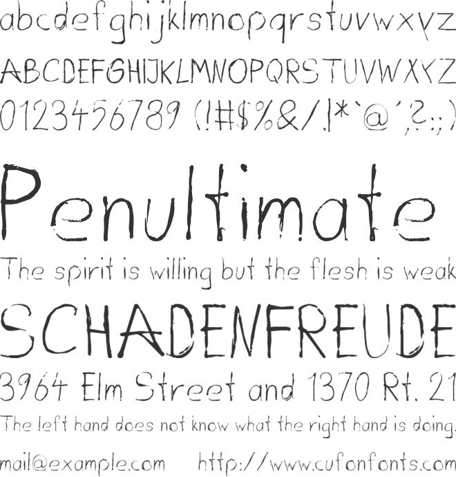dirtyDeoHandInk font preview