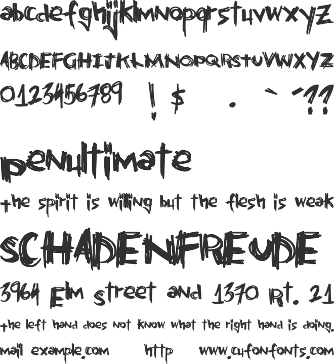 GrandiousVengeance font preview