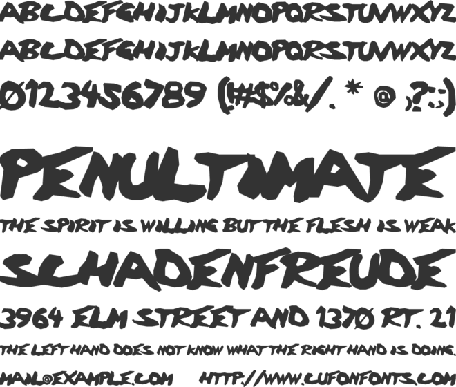 Discharge font preview