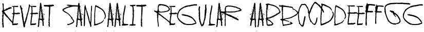 Keveat sandaalit Regular font