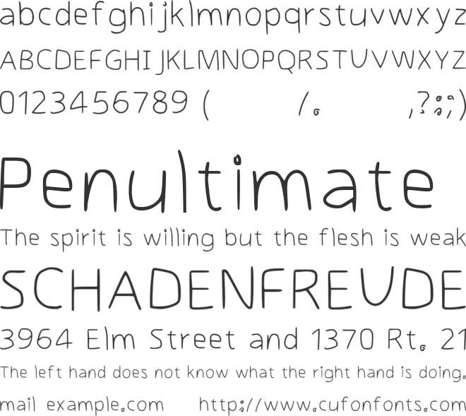 Pencil Tool font preview