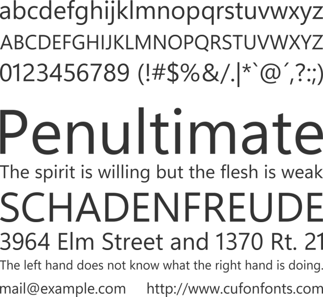 Segoe UI Variable font preview