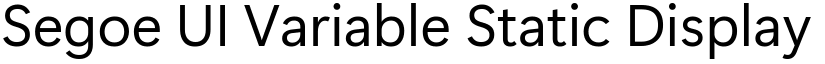 Segoe UI Variable Static Display Regular font