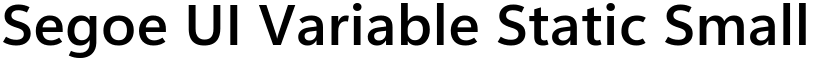 Segoe UI Variable Static Small Semibold font