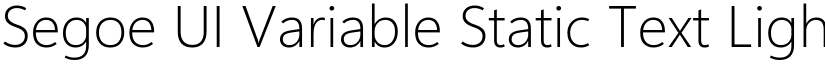 Segoe UI Variable Static Text Light font