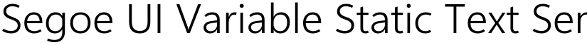 Segoe UI Variable Static Text Semilight font