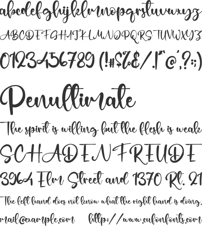 Allertown font preview