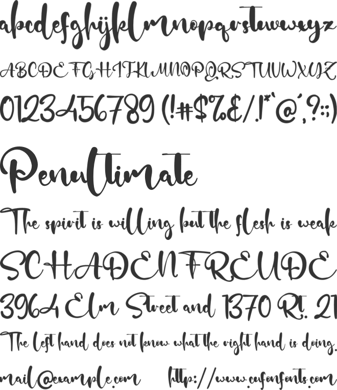 Duke Mettle font preview