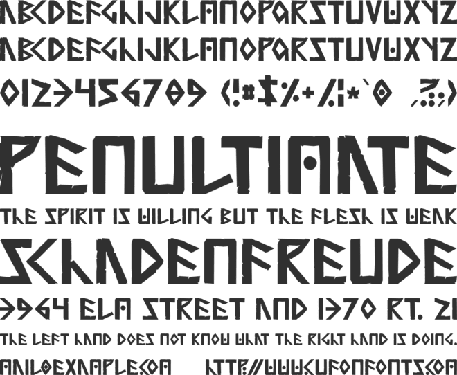 Simple Runes font preview