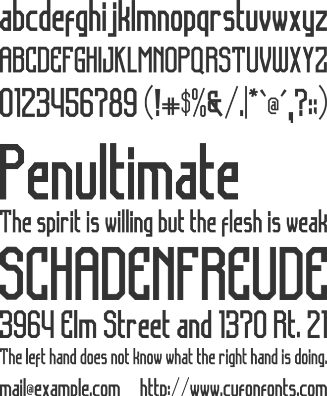 Cottenhorn font preview