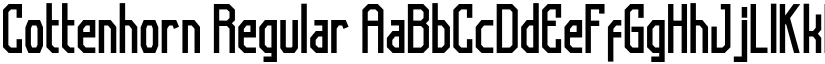 Cottenhorn Regular font