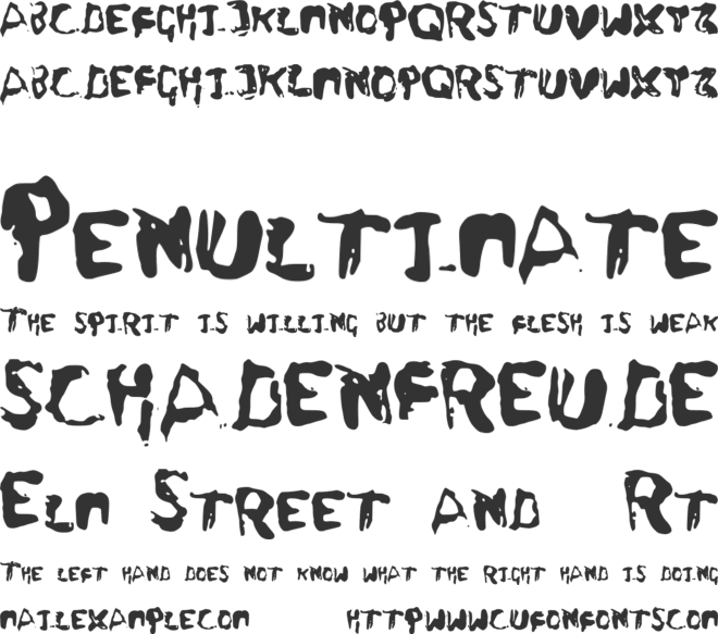 Fingers font preview