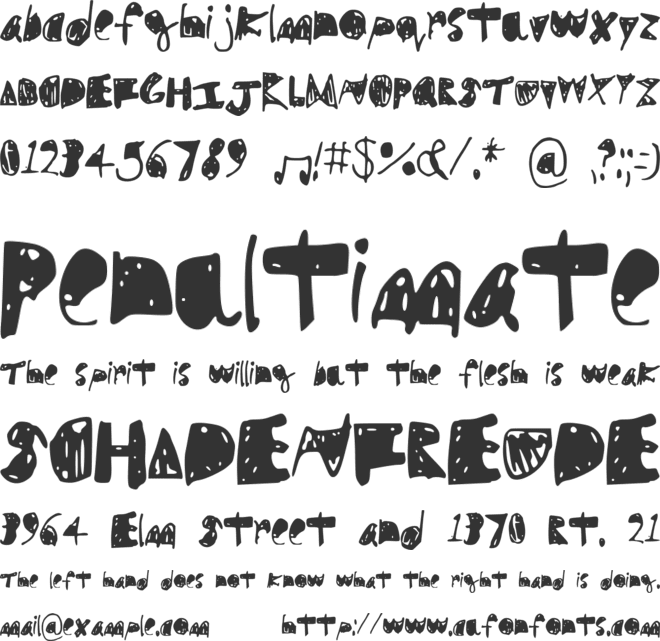 filler_ font preview