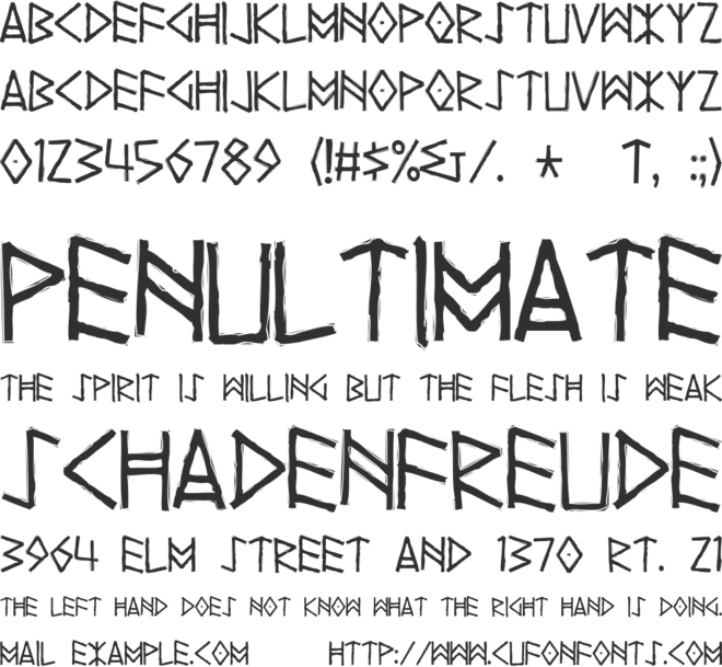 Yggdrasil font preview