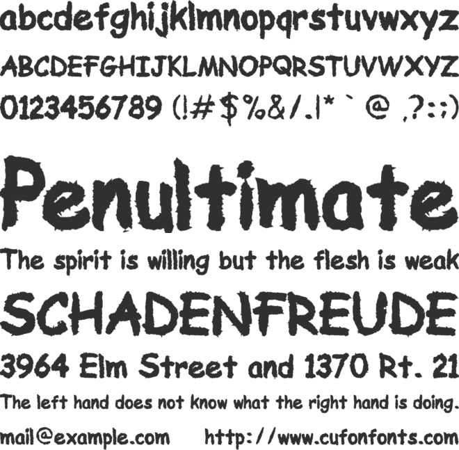 MN DARKRIVER font preview