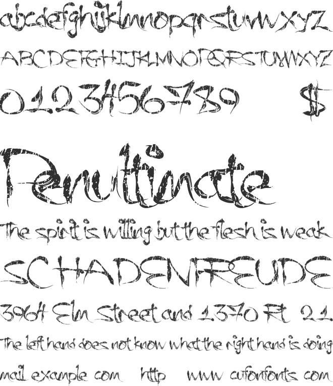 ReadyMade font preview