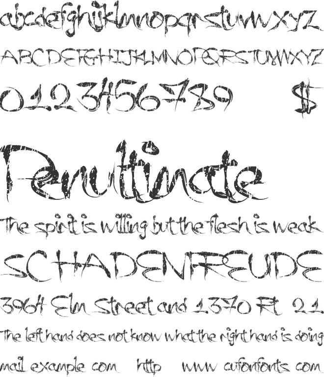 ReadyMade font preview