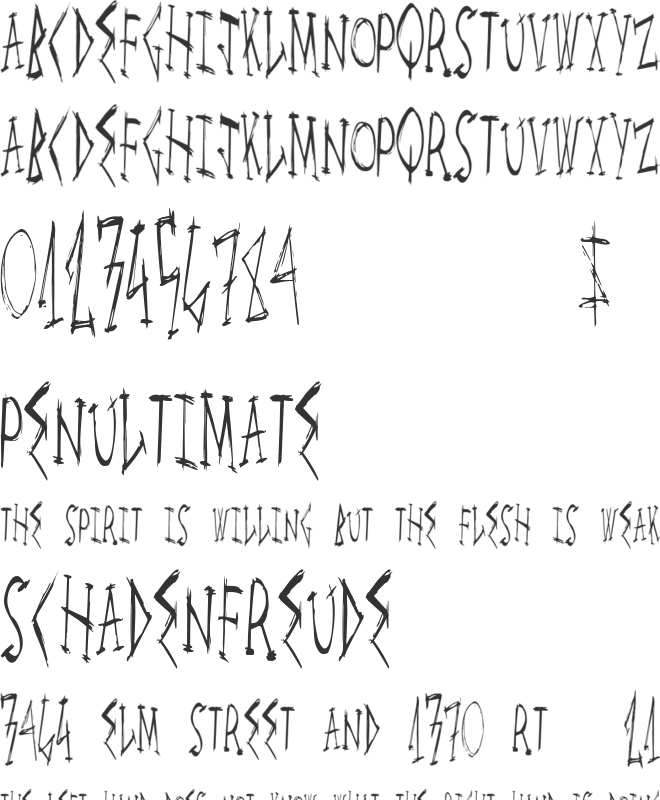 MegaLife font preview