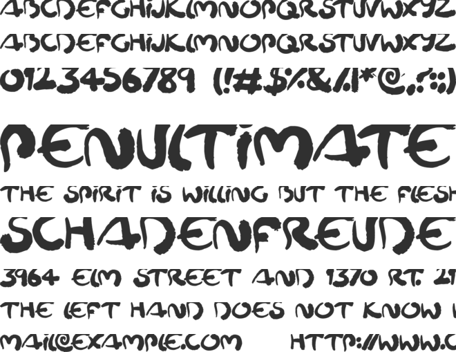 Squiggler font preview