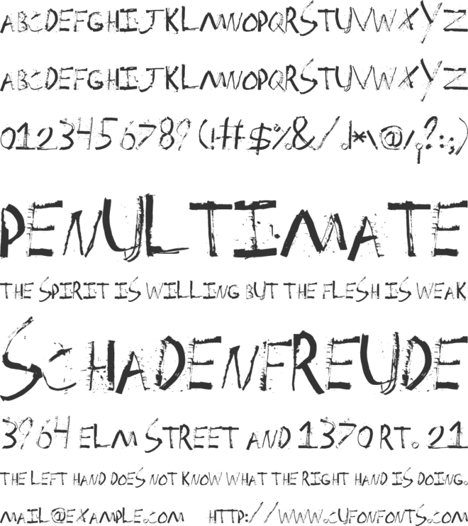 Spackler font preview