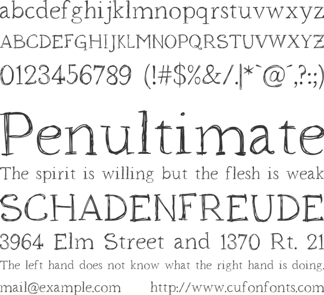 Houndville font preview