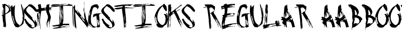 PushingSticks Regular font
