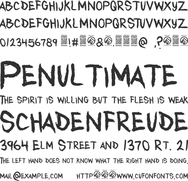 Any Takers font preview